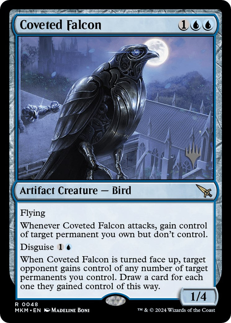 Coveted Falcon (Promo Pack) [Murders at Karlov Manor Promos] MTG Single Magic: The Gathering | Red Claw Gaming