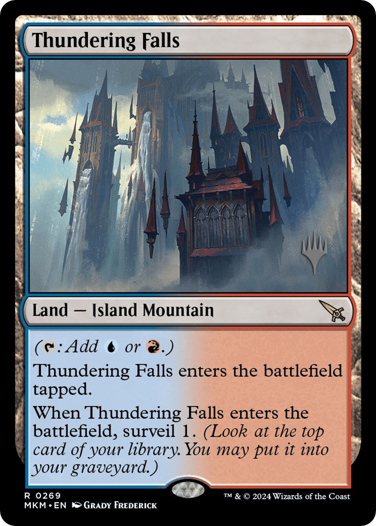 Thundering Falls (Promo Pack) [Murders at Karlov Manor Promos] MTG Single Magic: The Gathering | Red Claw Gaming