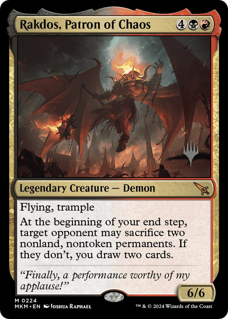 Rakdos, Patron of Chaos (Promo Pack) [Murders at Karlov Manor Promos] MTG Single Magic: The Gathering | Red Claw Gaming