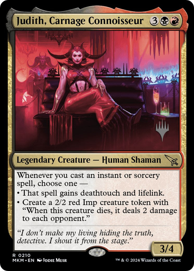 Judith, Carnage Connoisseur (Promo Pack) [Murders at Karlov Manor Promos] MTG Single Magic: The Gathering | Red Claw Gaming