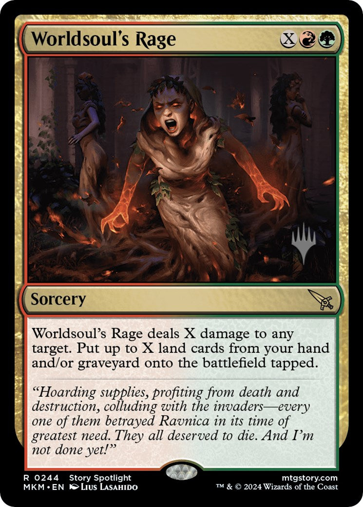 Worldsoul's Rage (Promo Pack) [Murders at Karlov Manor Promos] MTG Single Magic: The Gathering | Red Claw Gaming