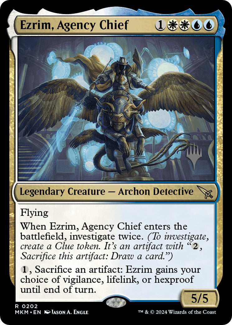 Ezrim, Agency Chief (Promo Pack) [Murders at Karlov Manor Promos] MTG Single Magic: The Gathering | Red Claw Gaming