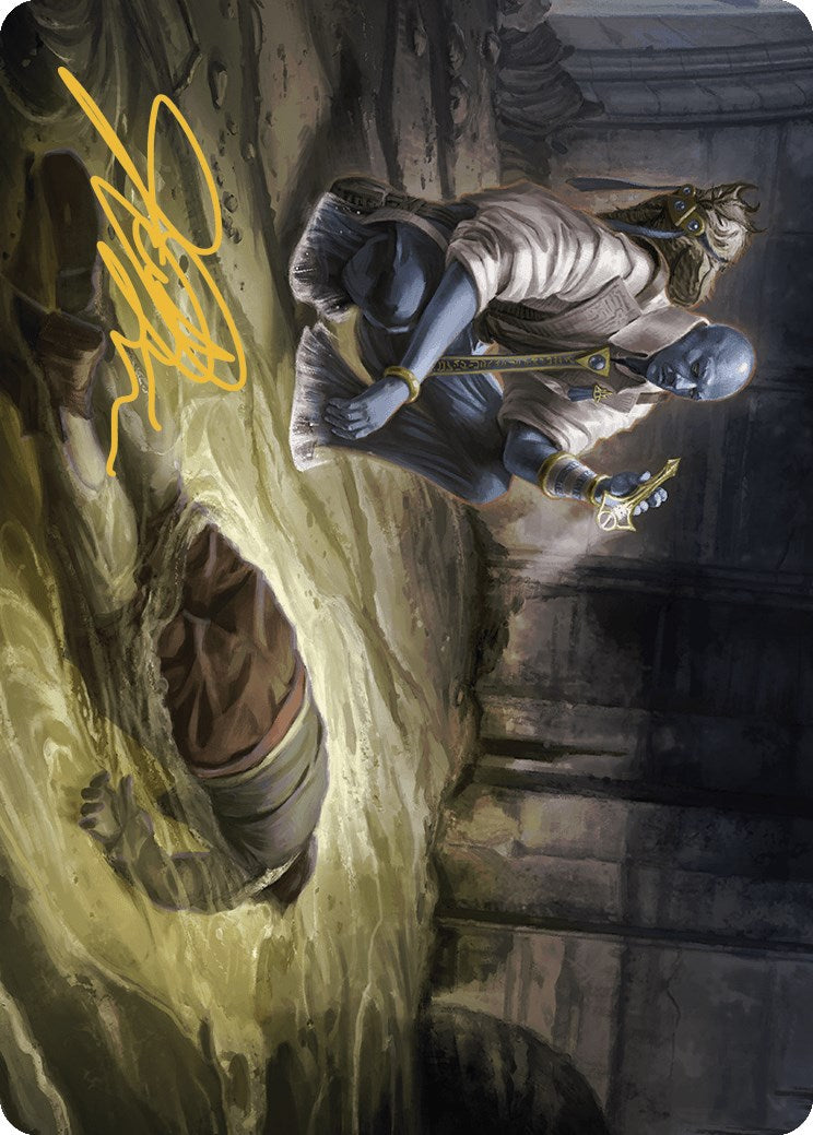 Drag the Canal Art Card (Gold-Stamped Signature) [Murders at Karlov Manor Art Series] MTG Single Magic: The Gathering | Red Claw Gaming