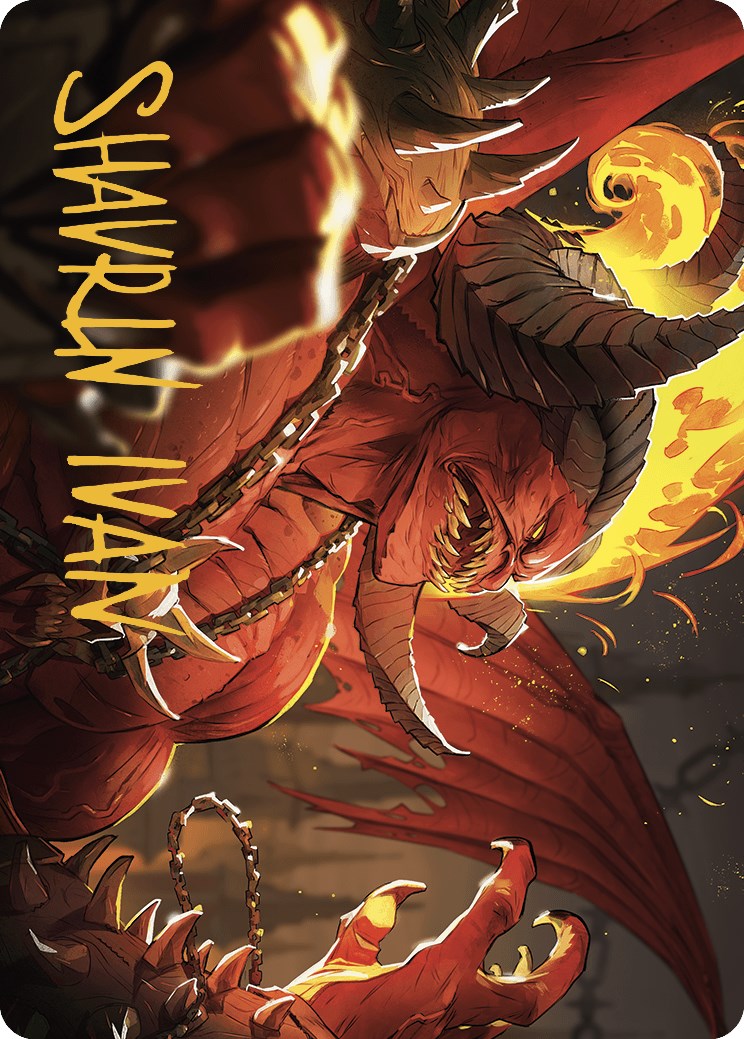 Rakdos, Patron of Chaos Art Card (45/49) (Gold-Stamped Signature) [Murders at Karlov Manor Art Series] MTG Single Magic: The Gathering | Red Claw Gaming