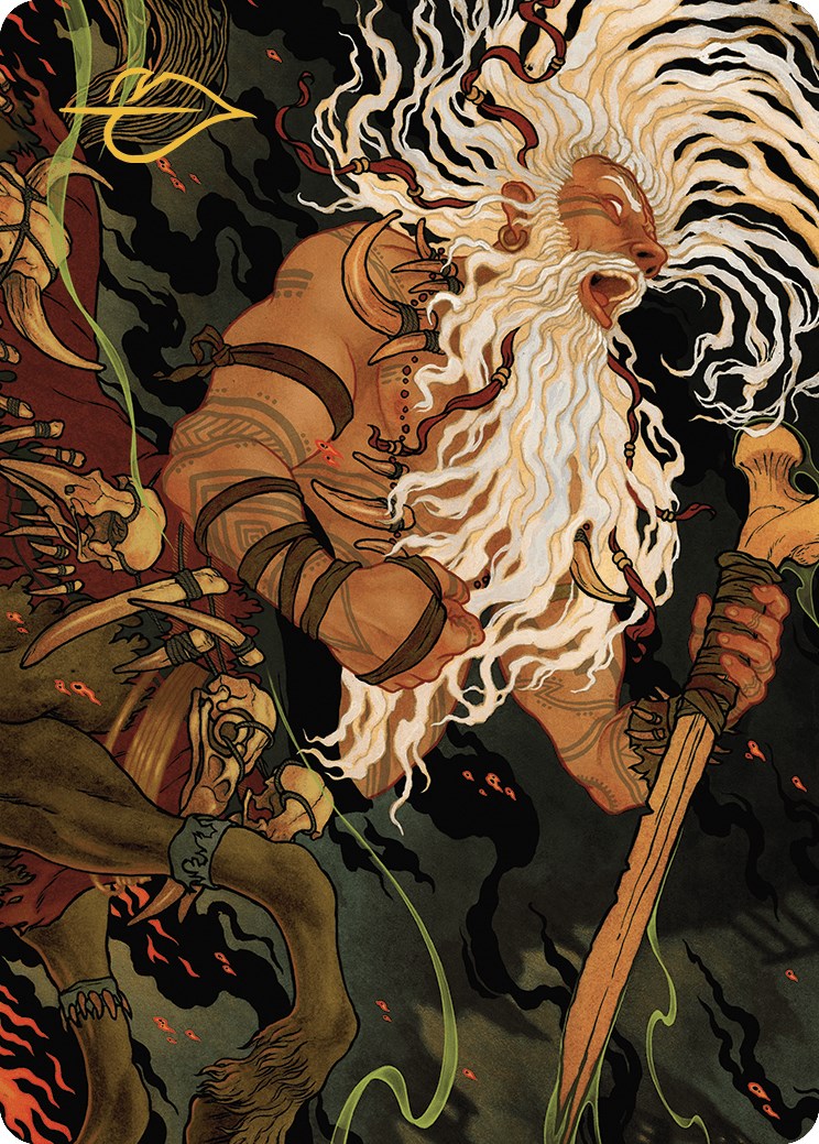 Yarus, Roar of the Old Gods Art Card (46/49) (Gold-Stamped Signature) [Murders at Karlov Manor Art Series] MTG Single Magic: The Gathering | Red Claw Gaming