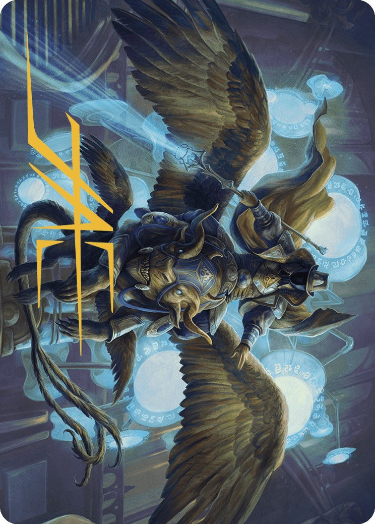 Ezrim, Agency Chief Art Card (Gold-Stamped Signature) [Murders at Karlov Manor Art Series] MTG Single Magic: The Gathering | Red Claw Gaming
