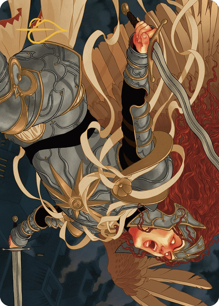 Aurelia, the Law Above Art Card (41/49) (Gold-Stamped Signature) [Murders at Karlov Manor Art Series] MTG Single Magic: The Gathering | Red Claw Gaming