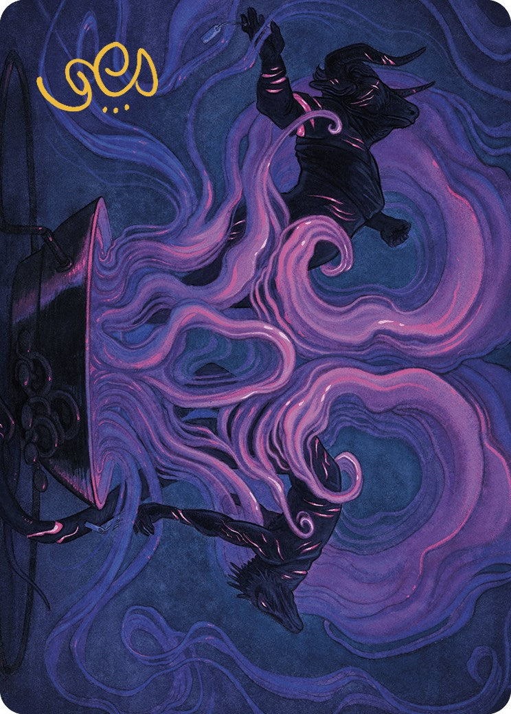 Macabre Reconstruction Art Card (Gold-Stamped Signature) [Murders at Karlov Manor Art Series] MTG Single Magic: The Gathering | Red Claw Gaming