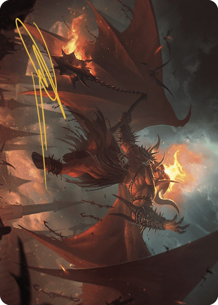 Rakdos, Patron of Chaos Art Card (22/49) (Gold-Stamped Signature) [Murders at Karlov Manor Art Series] MTG Single Magic: The Gathering | Red Claw Gaming