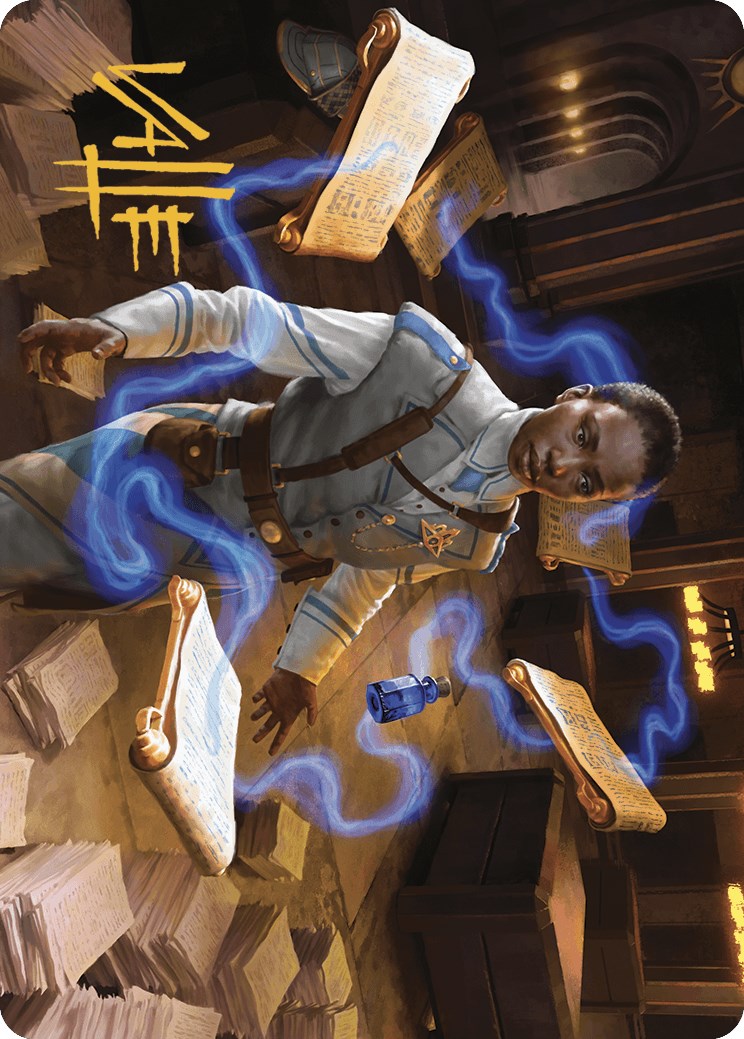 Case File Auditor Art Card (Gold-Stamped Signature) [Murders at Karlov Manor Art Series] MTG Single Magic: The Gathering | Red Claw Gaming