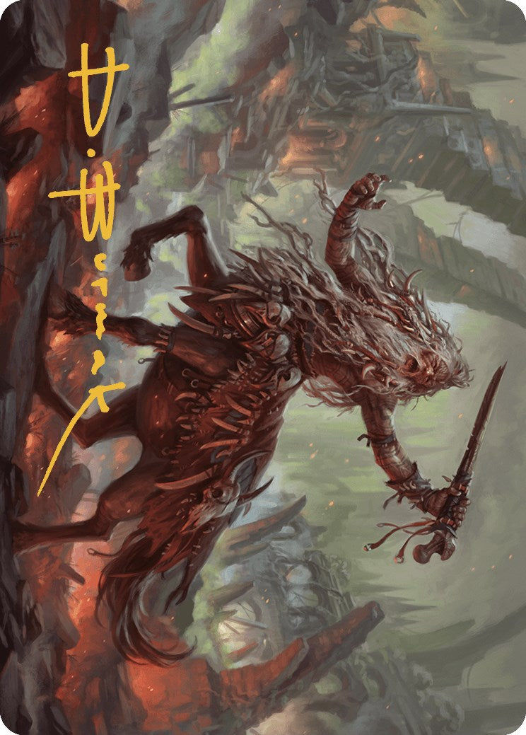 Yarus, Roar of the Old Gods Art Card (24/49) (Gold-Stamped Signature) [Murders at Karlov Manor Art Series] MTG Single Magic: The Gathering | Red Claw Gaming