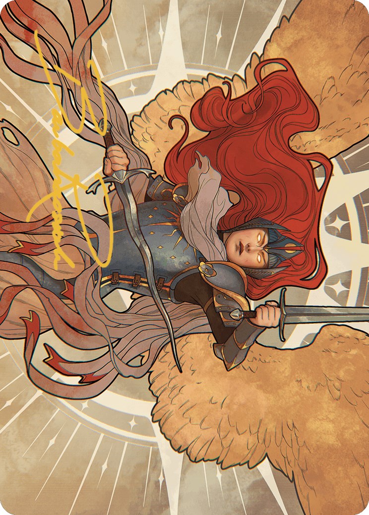 Aurelia, the Law Above Art Card (36/49) (Gold-Stamped Signature) [Murders at Karlov Manor Art Series] MTG Single Magic: The Gathering | Red Claw Gaming