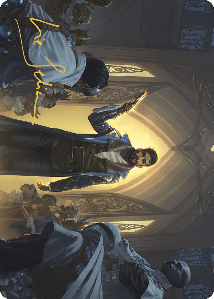 Auspicious Arrival Art Card (Gold-Stamped Signature) [Murders at Karlov Manor Art Series] MTG Single Magic: The Gathering | Red Claw Gaming