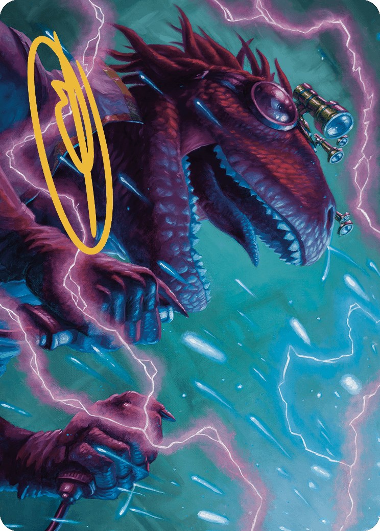 Kylox, Visionary Inventor Art Card (Gold-Stamped Signature) [Murders at Karlov Manor Art Series] MTG Single Magic: The Gathering | Red Claw Gaming