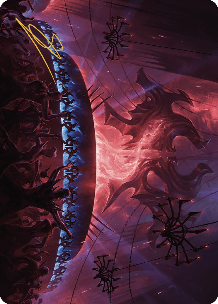 Raucous Theater Art Card (Gold-Stamped Signature) [Murders at Karlov Manor Art Series] MTG Single Magic: The Gathering | Red Claw Gaming