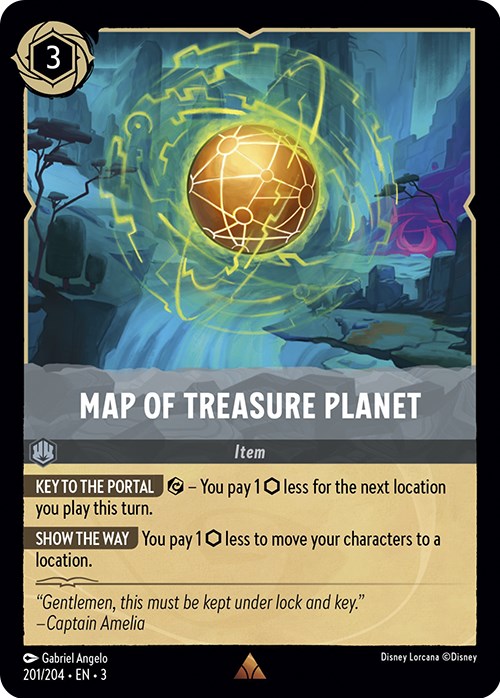Map of Treasure Planet (201/204) [Into the Inklands] Lorcana Single Disney    | Red Claw Gaming