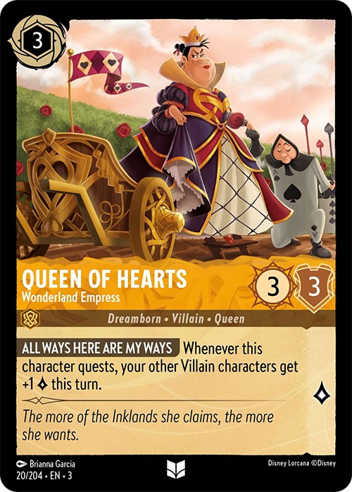 Queen of Hearts - Wonderland Empress (20/204) [Into the Inklands] Lorcana Single Disney    | Red Claw Gaming