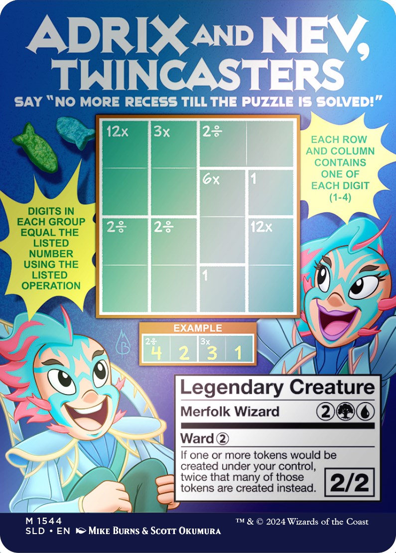 Adrix and Nev, Twincasters (Rainbow Foil) [Secret Lair Drop Series] MTG Single Magic: The Gathering | Red Claw Gaming