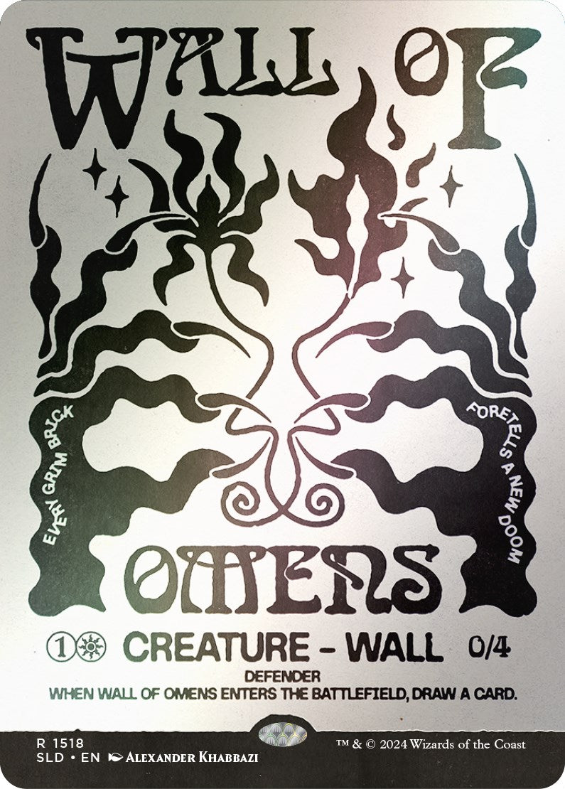 Wall of Omens (Rainbow Foil) [Secret Lair Drop Series] MTG Single Magic: The Gathering | Red Claw Gaming