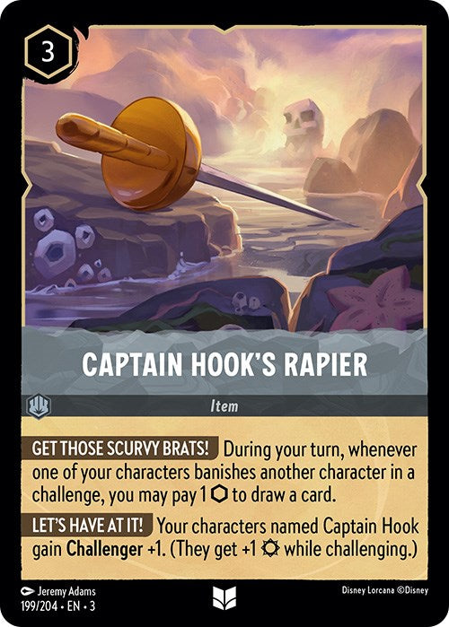 Captain Hook's Rapier (199/204) [Into the Inklands] Lorcana Single Disney    | Red Claw Gaming