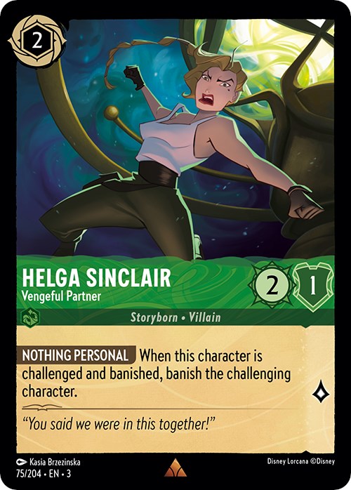 Helga Sinclair - Vengeful Partner (75/204) [Into the Inklands] Lorcana Single Disney    | Red Claw Gaming