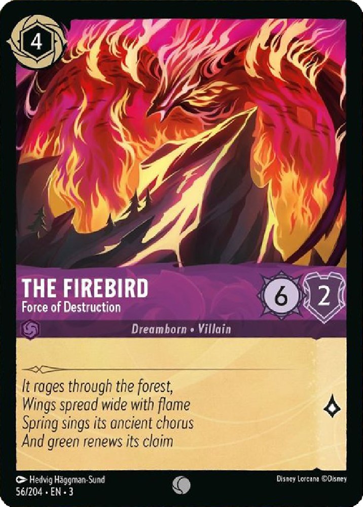 The Firebird - Force of Destruction (56/204) [Into the Inklands] Lorcana Single Disney    | Red Claw Gaming