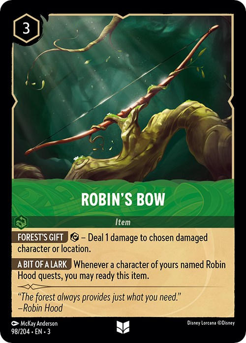 Robin's Bow (98/204) [Into the Inklands] Lorcana Single Disney    | Red Claw Gaming
