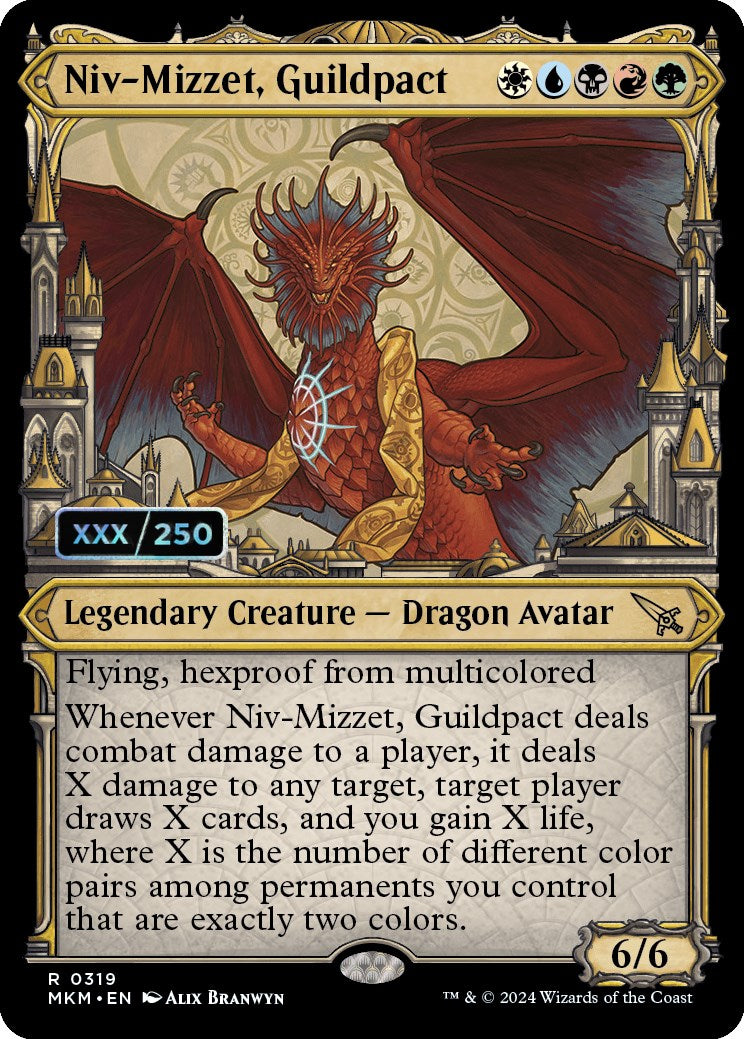 Niv-Mizzet, Guildpact (Serialized) [Murders at Karlov Manor] MTG Single Magic: The Gathering    | Red Claw Gaming
