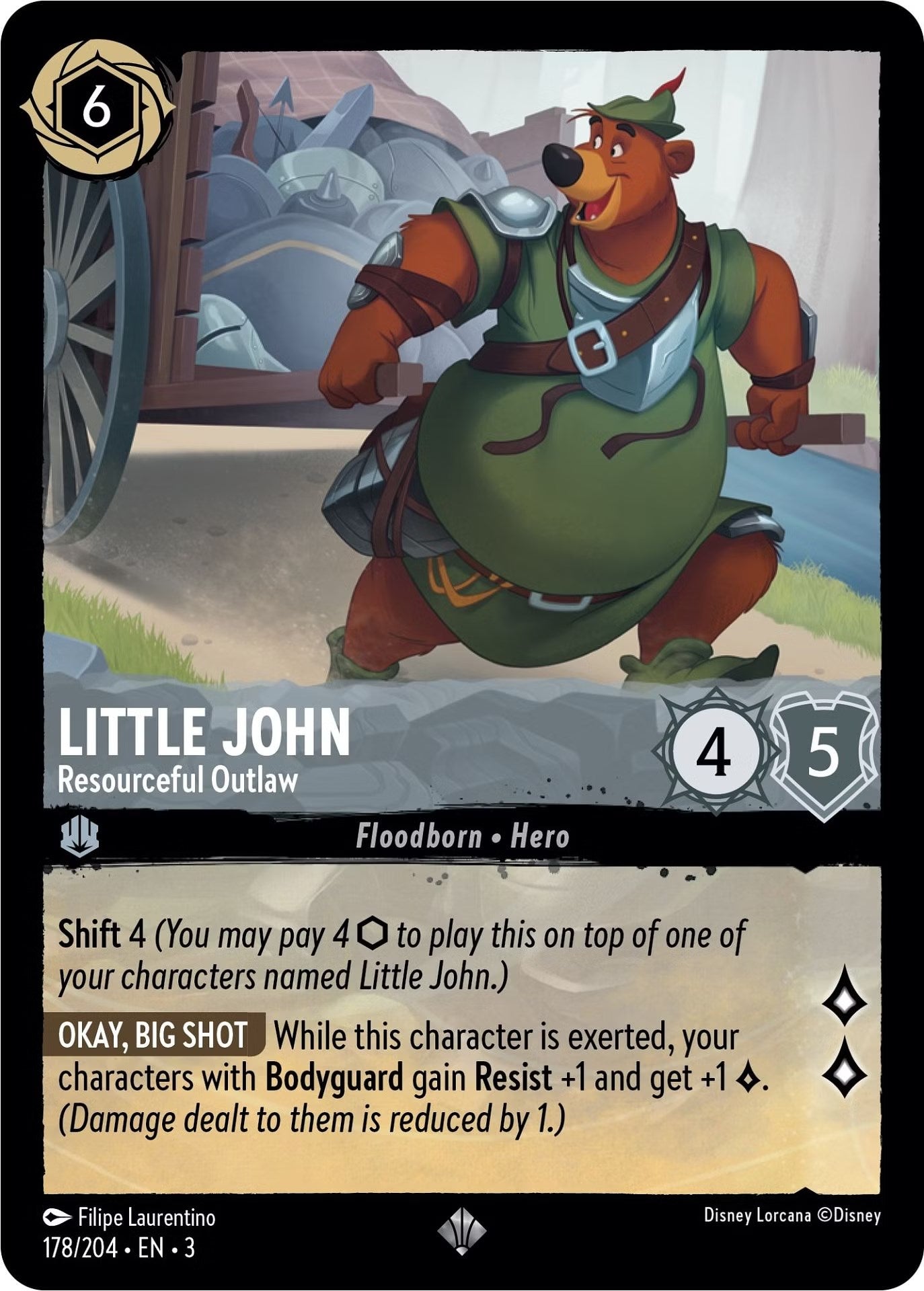 Little John - Resourceful Outlaw (178/204) [Into the Inklands] Lorcana Single Disney    | Red Claw Gaming
