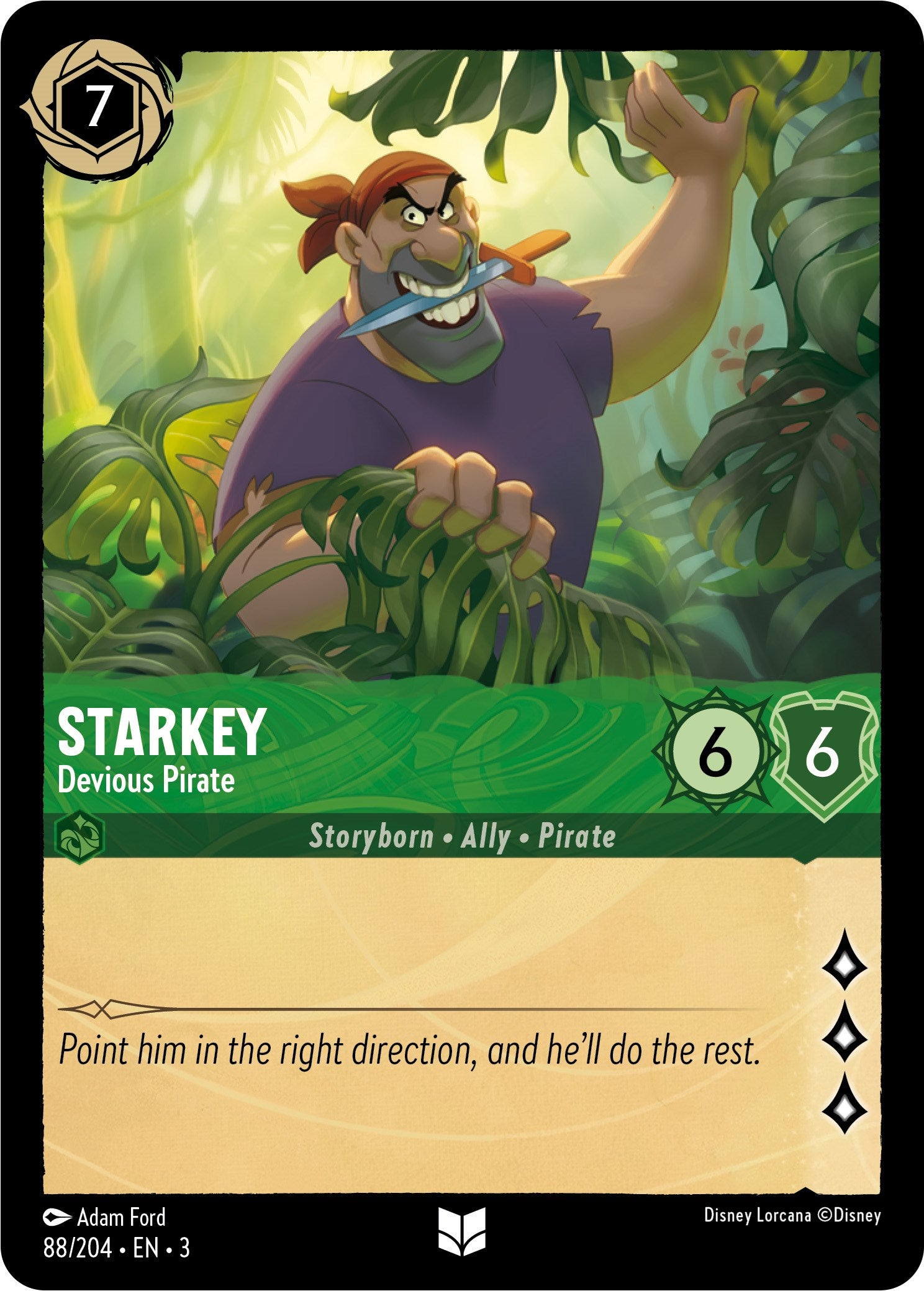 Starkey - Devious Pirate (88/204) [Into the Inklands] Lorcana Single Disney    | Red Claw Gaming