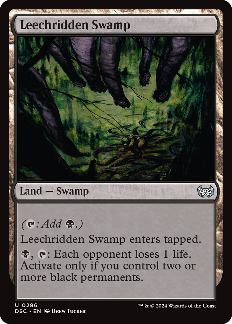Leechridden Swamp [Duskmourn: House of Horror Commander] MTG Single Magic: The Gathering | Red Claw Gaming