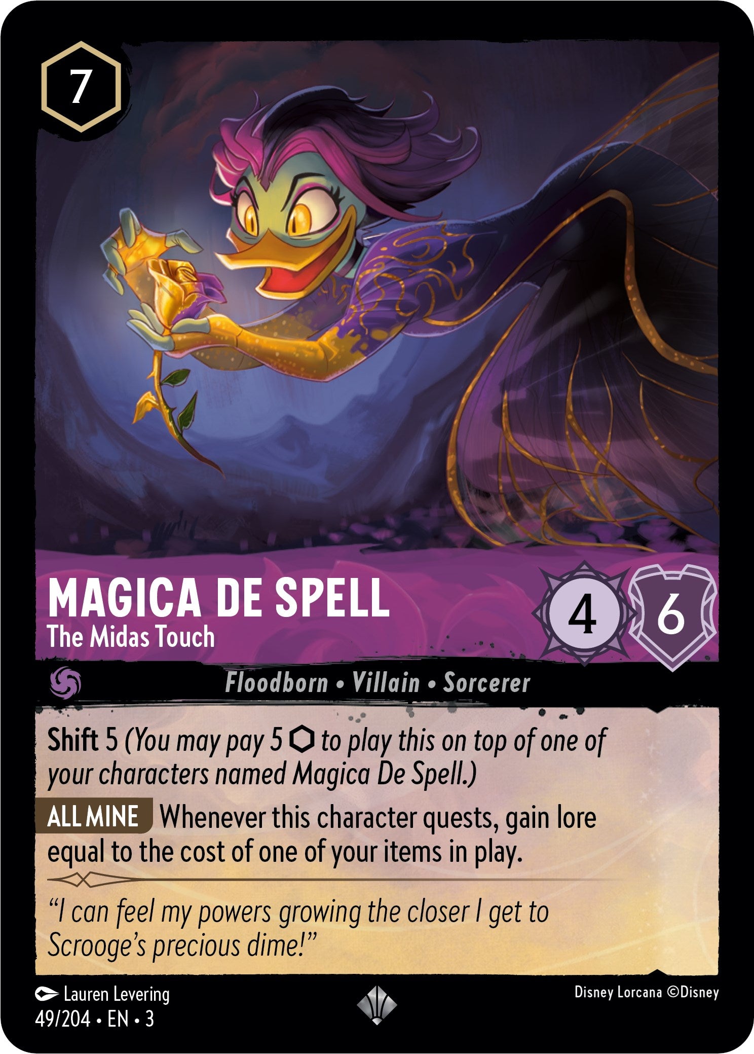 Magica De Spell - The Midas Touch (49/204) [Into the Inklands] Lorcana Single Disney    | Red Claw Gaming