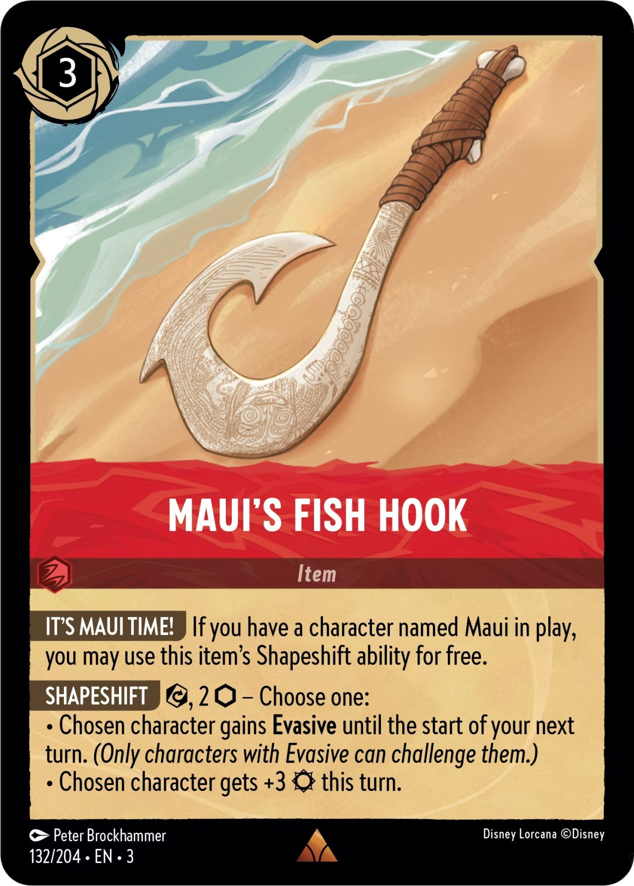 Maui's Fish Hook (132/204) [Into the Inklands] Lorcana Single Disney    | Red Claw Gaming