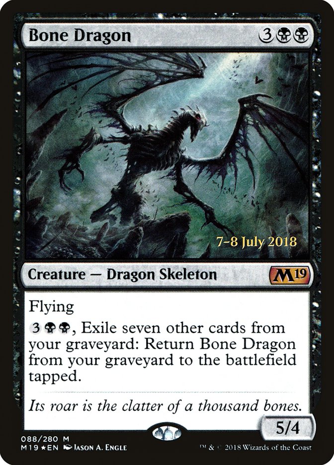 Bone Dragon [Core Set 2019 Prerelease Promos] MTG Single Magic: The Gathering | Red Claw Gaming