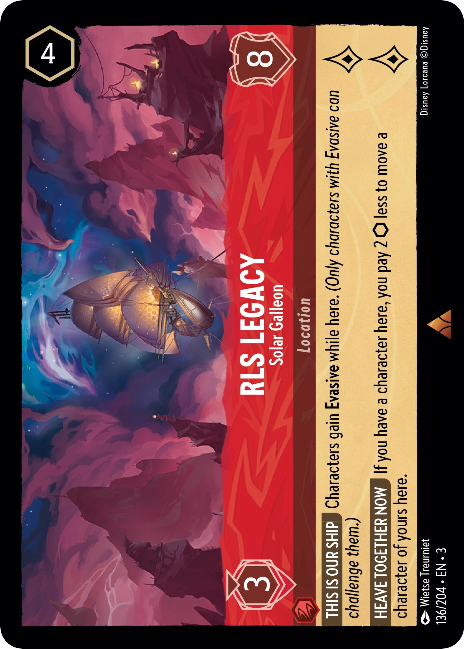 RLS Legacy - Solar Galleon (136/204) [Into the Inklands] Lorcana Single Disney    | Red Claw Gaming