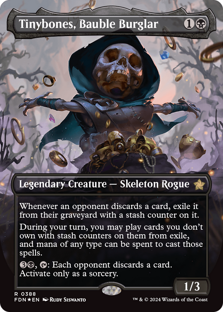 Tinybones, Bauble Burglar (Borderless) (Mana Foil) [Foundations] MTG Single Magic: The Gathering | Red Claw Gaming