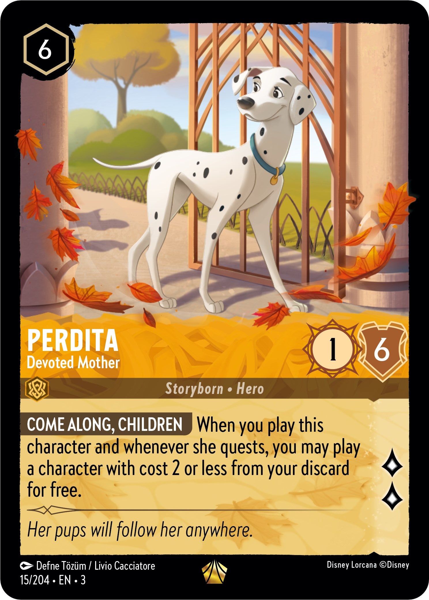 Perdita - Devoted Mother (15/204) [Into the Inklands] Lorcana Single Disney    | Red Claw Gaming