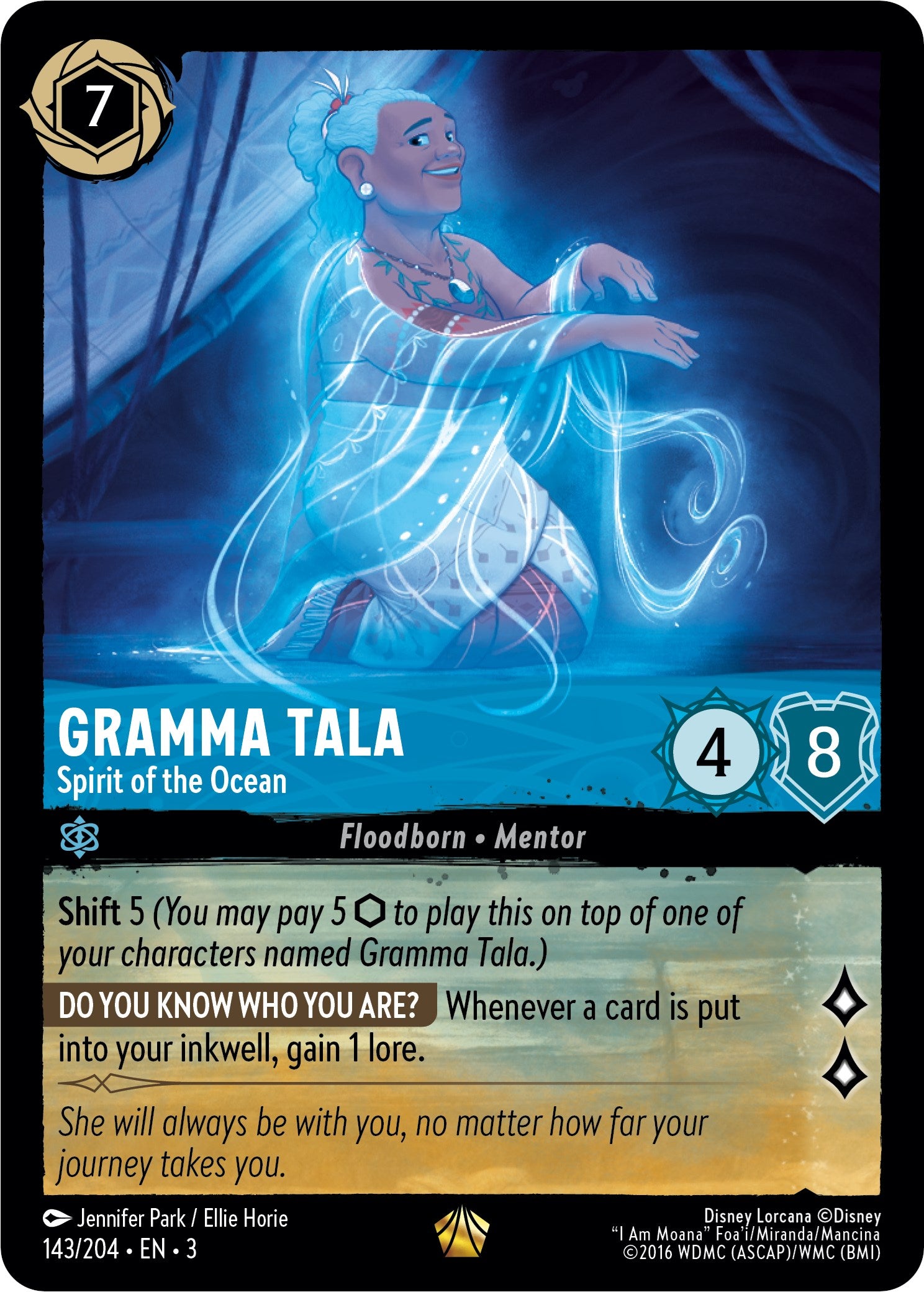 Gramma Tala - Spirit of the Ocean (143/204) [Into the Inklands] Lorcana Single Disney    | Red Claw Gaming