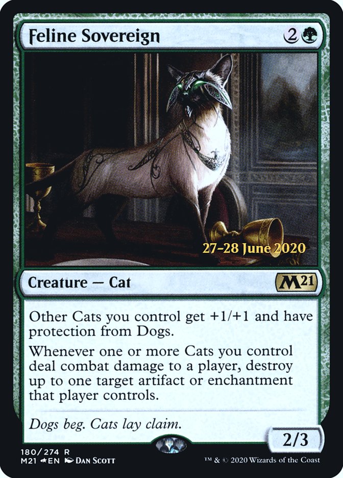 Feline Sovereign [Core Set 2021 Prerelease Promos] MTG Single Magic: The Gathering | Red Claw Gaming