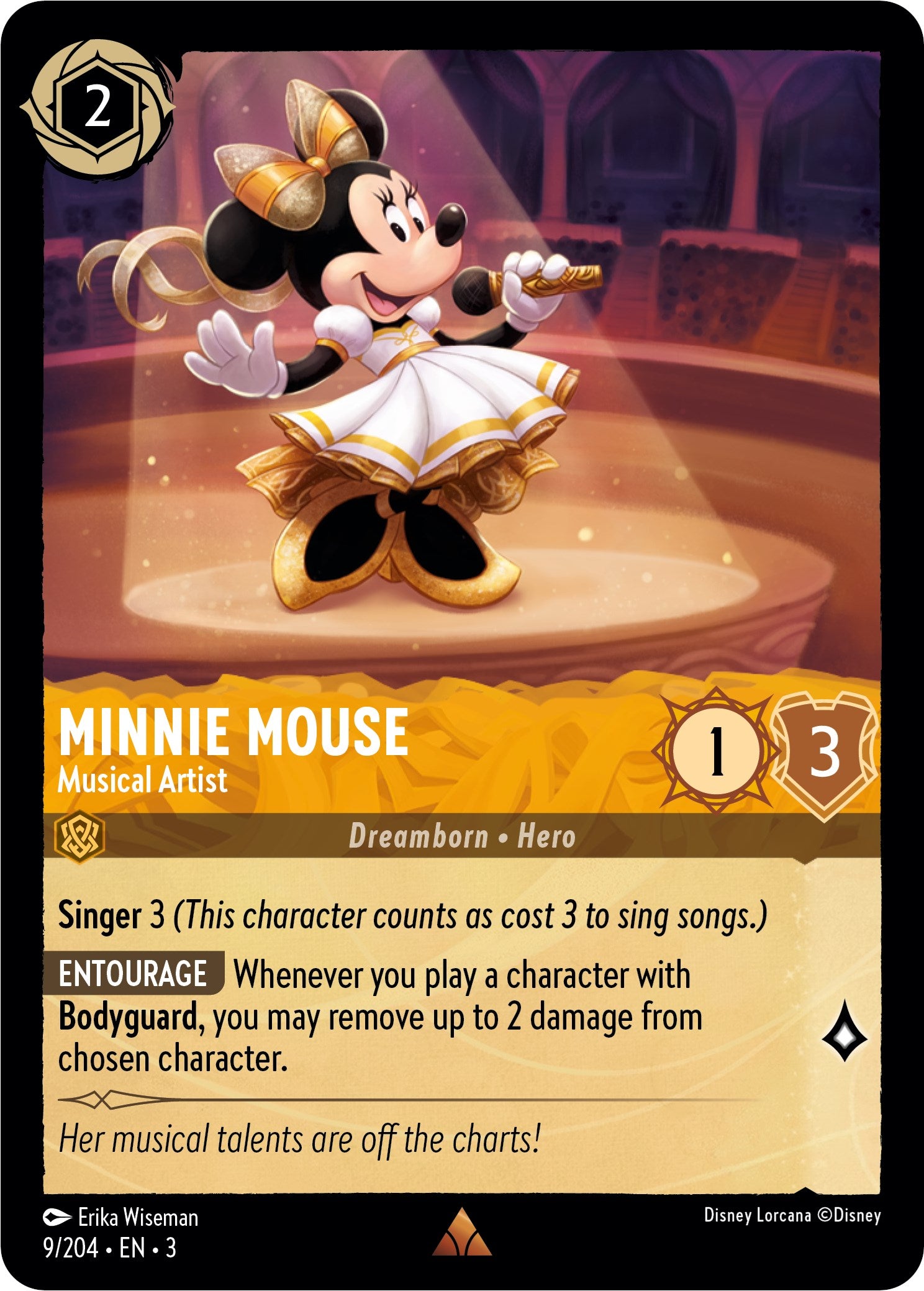 Minnie Mouse - Musical Artist (9/204) [Into the Inklands] Lorcana Single Disney    | Red Claw Gaming