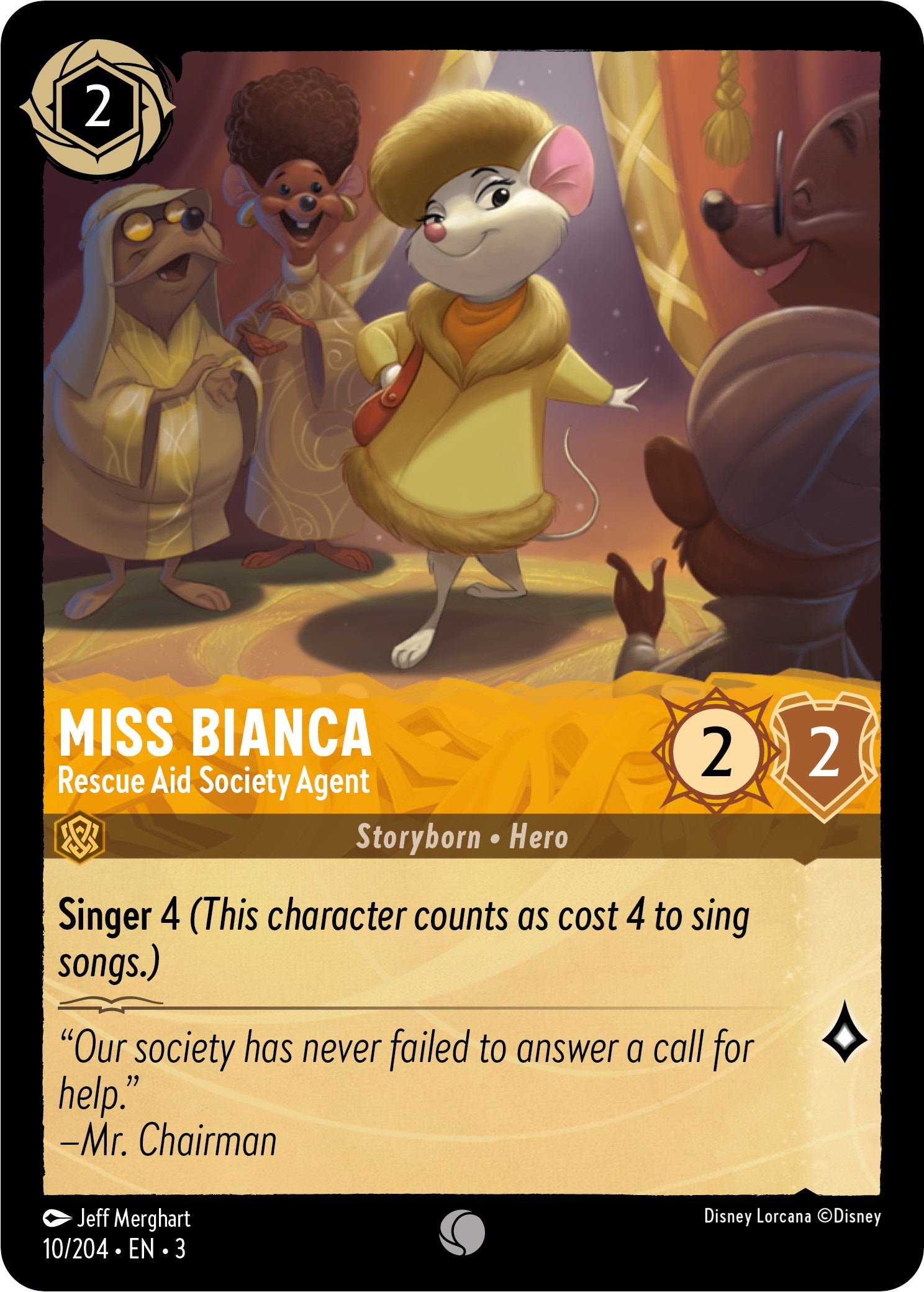 Miss Bianca - Rescue Aid Society Agent (10/204) [Into the Inklands] Lorcana Single Disney    | Red Claw Gaming