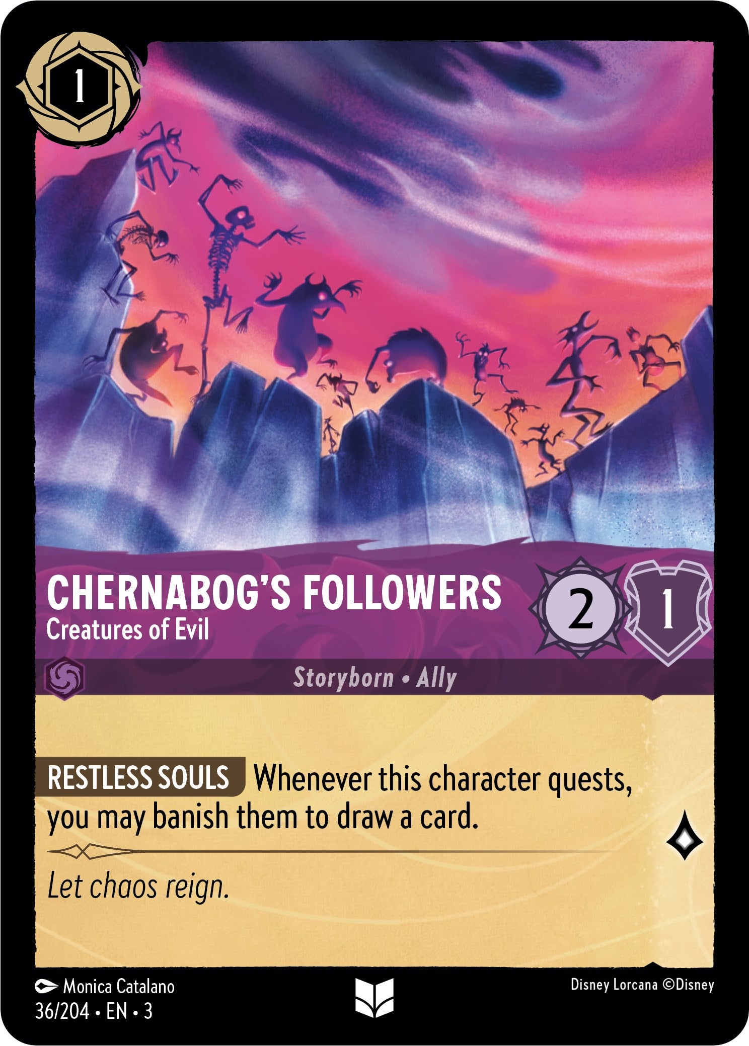 Chernabog's Followers - Creatures of Evil (36/204) [Into the Inklands] Lorcana Single Disney    | Red Claw Gaming