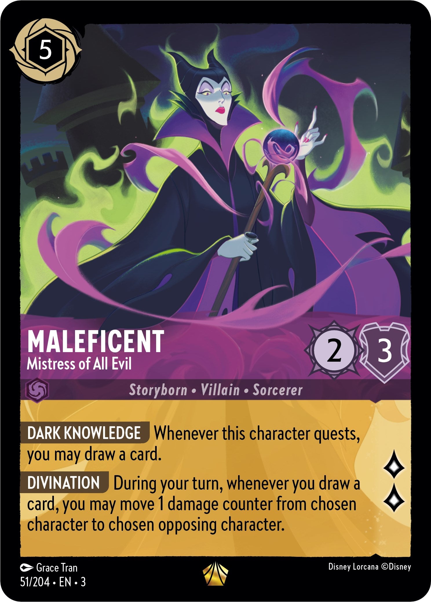 Maleficent - Mistress of All Evil (51/204) [Into the Inklands] Lorcana Single Disney    | Red Claw Gaming