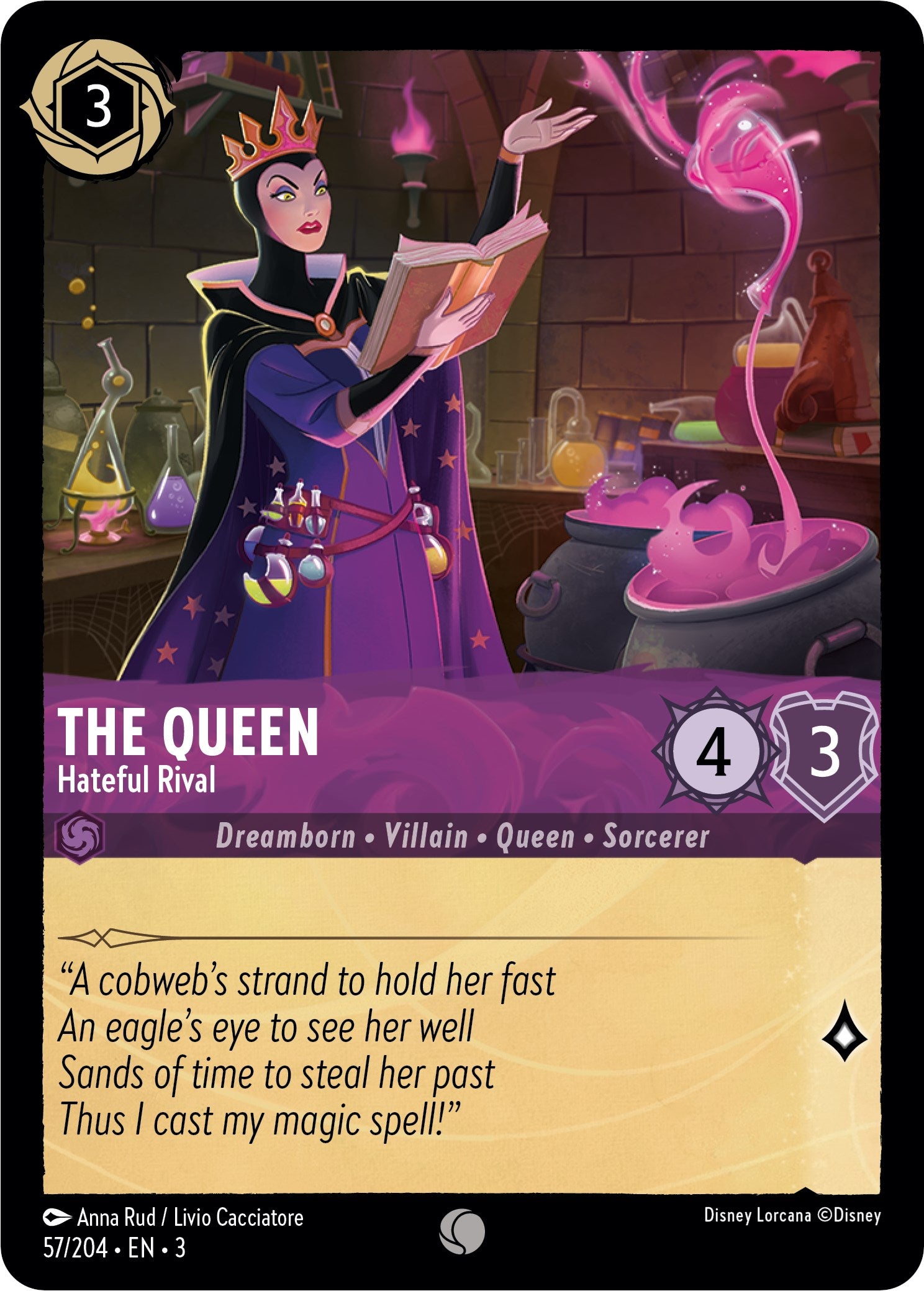 The Queen - Hateful Rival (57/204) [Into the Inklands] Lorcana Single Disney    | Red Claw Gaming