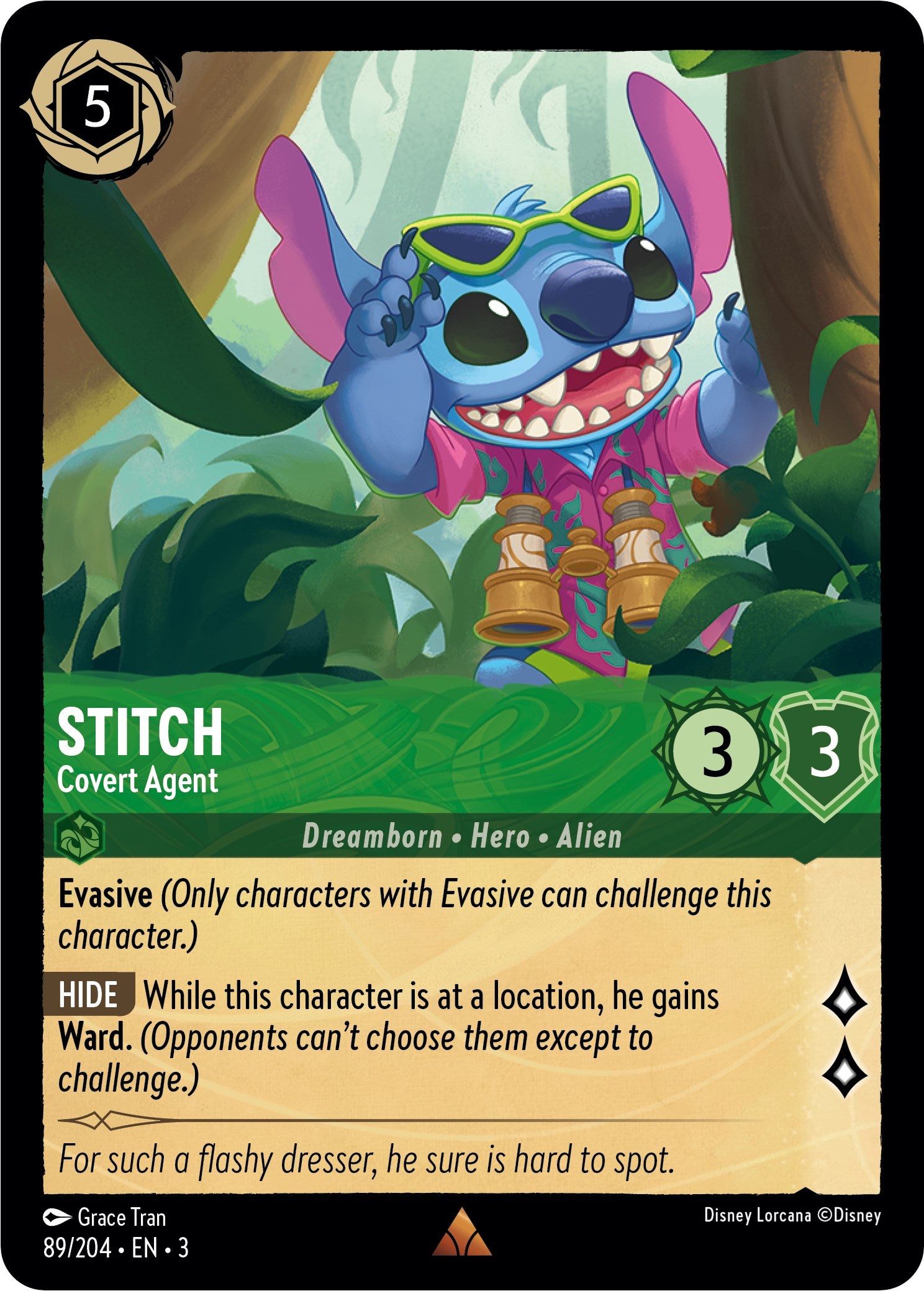 Stitch - Covert Agent (89//204) [Into the Inklands] Lorcana Single Disney    | Red Claw Gaming