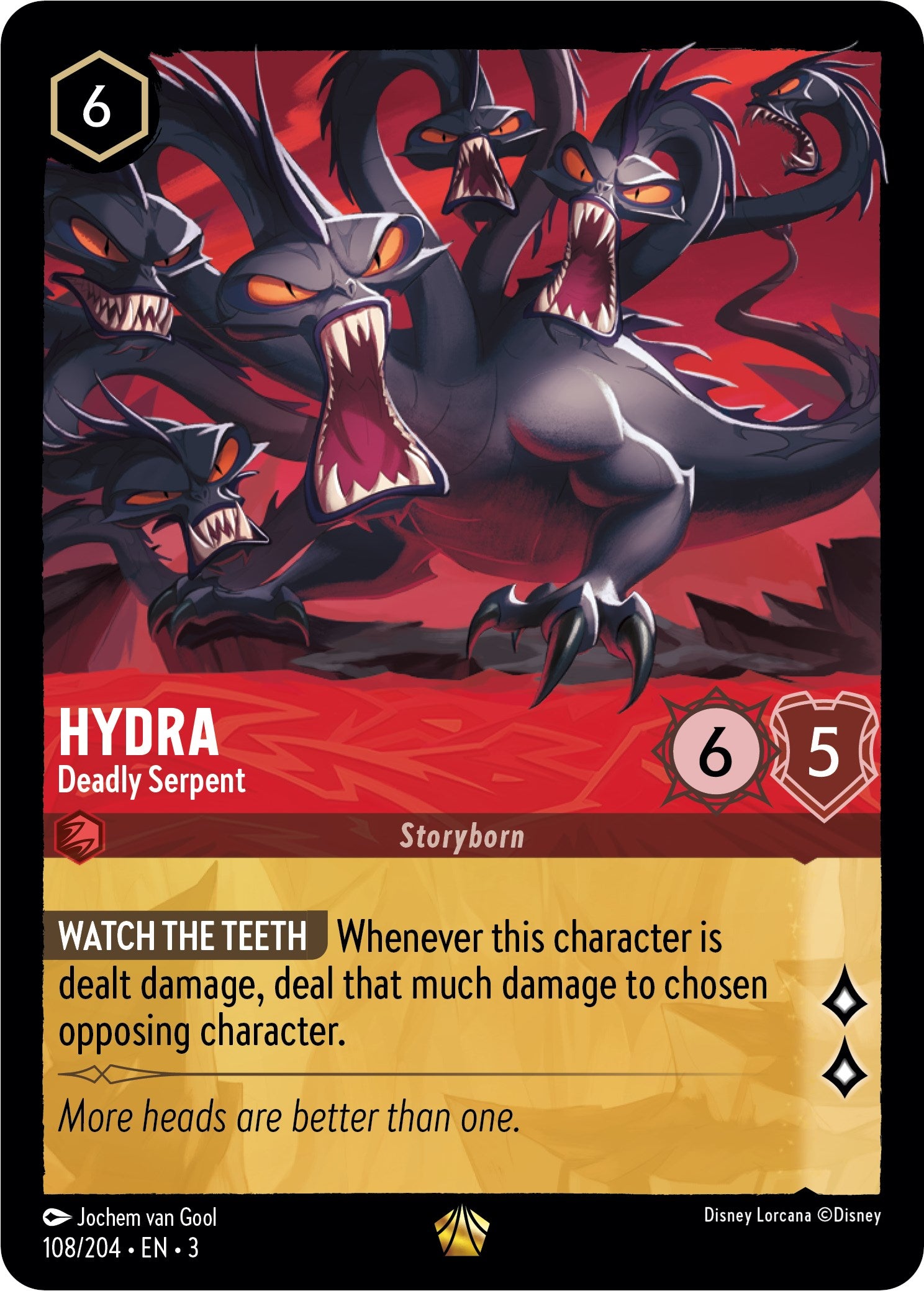 Hydra - Deadly Serpent (108/204) [Into the Inklands] Lorcana Single Disney    | Red Claw Gaming