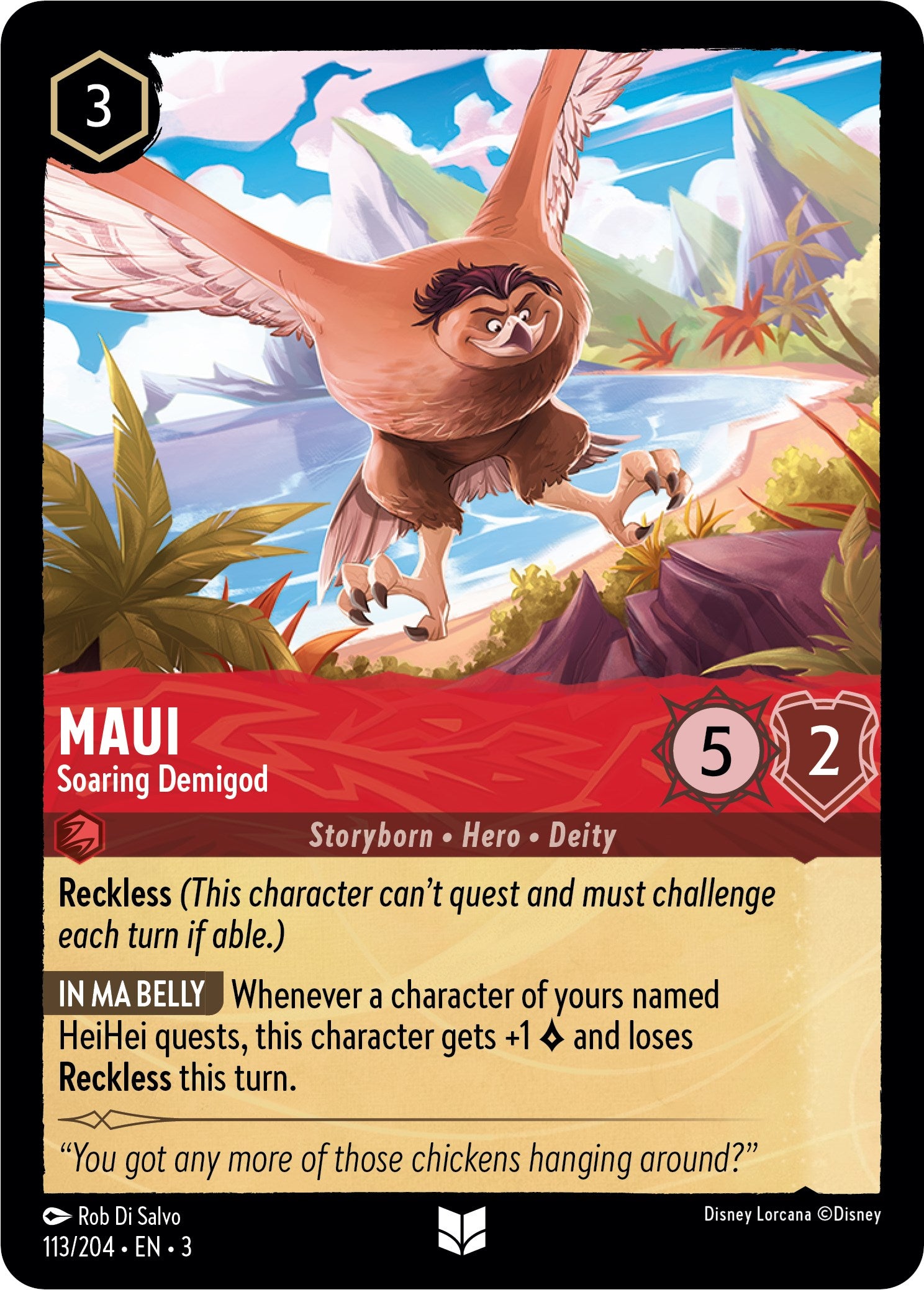 Maui - Soaring Demigod (113//204) [Into the Inklands] Lorcana Single Disney    | Red Claw Gaming