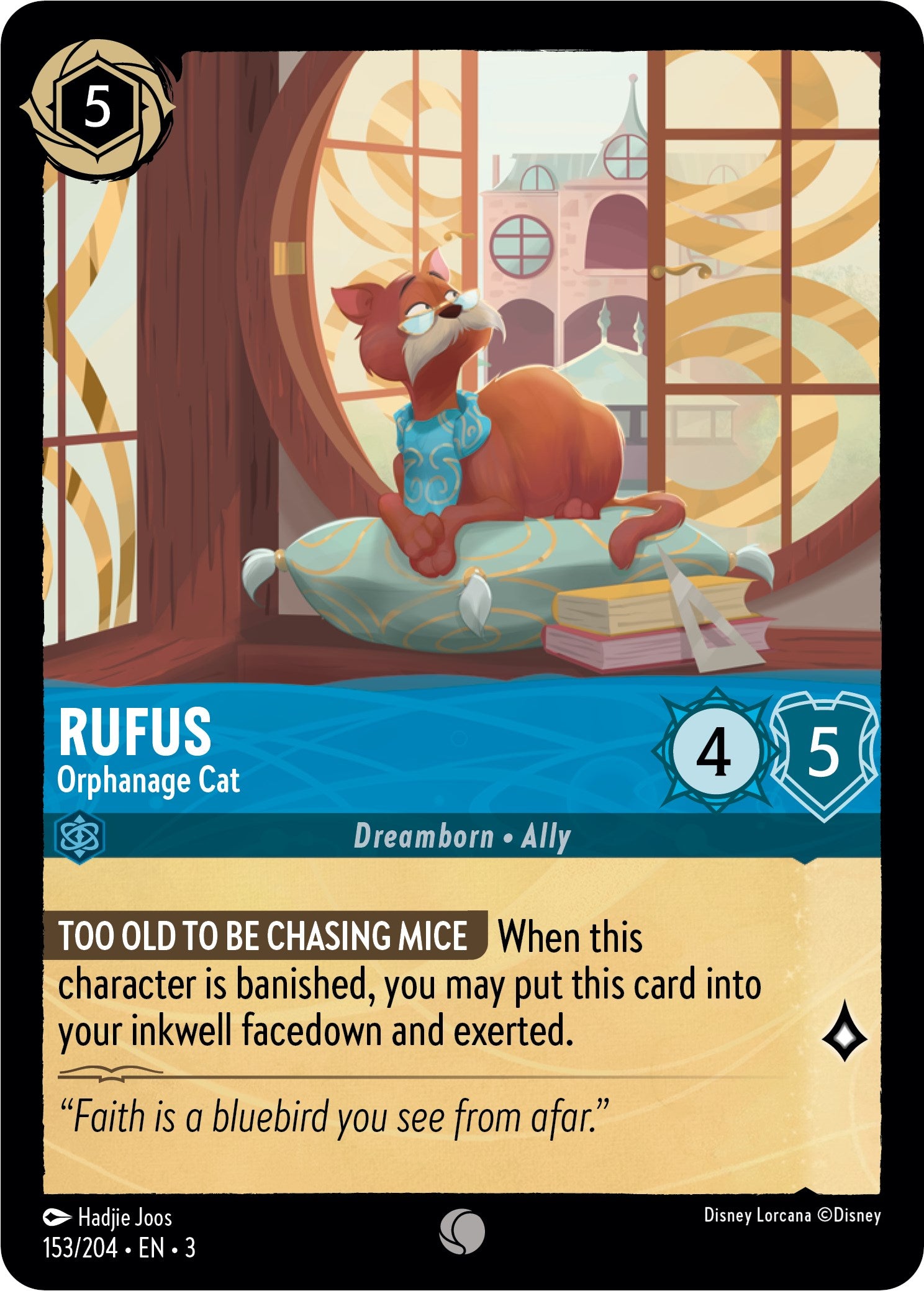 Rufus - Orphanage Cat (153/204) [Into the Inklands] Lorcana Single Disney    | Red Claw Gaming