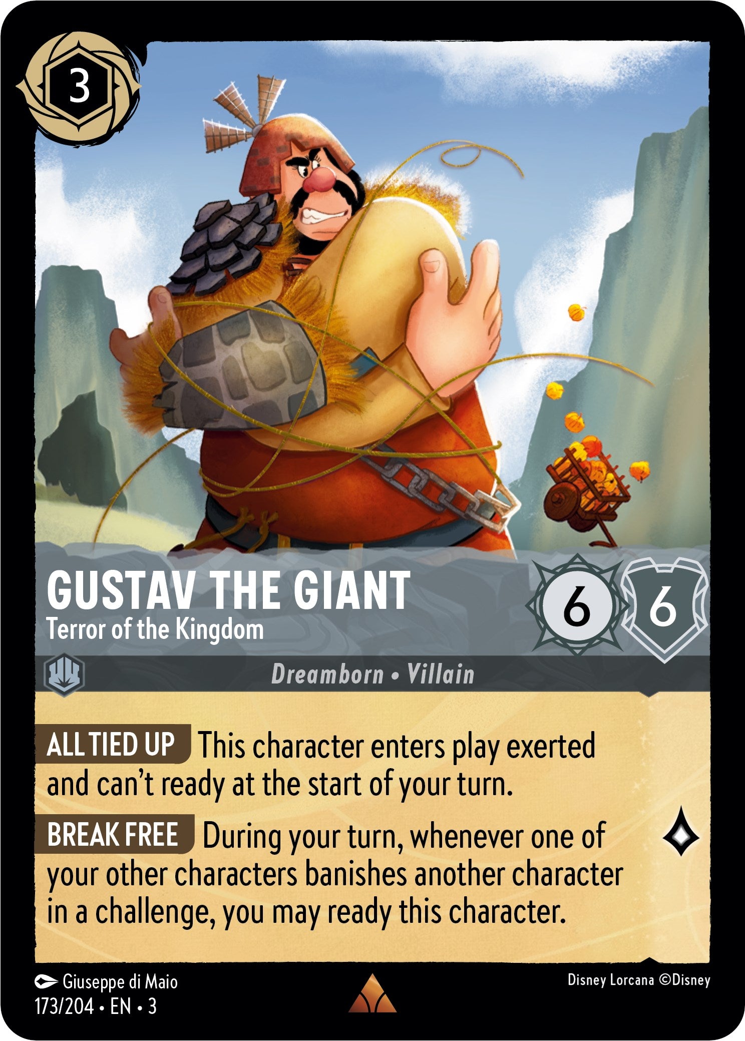 Gustav the Giant - Terror of the Kingdom (173/204) [Into the Inklands] Lorcana Single Disney    | Red Claw Gaming