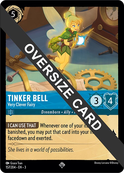 Tinker Bell - Very Clever Fairy (Oversized) (157/204) [Into the Inklands] Lorcana Single Disney    | Red Claw Gaming